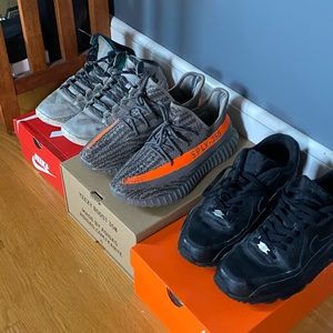 Yeezy belugas , currys, and Nike air max 90